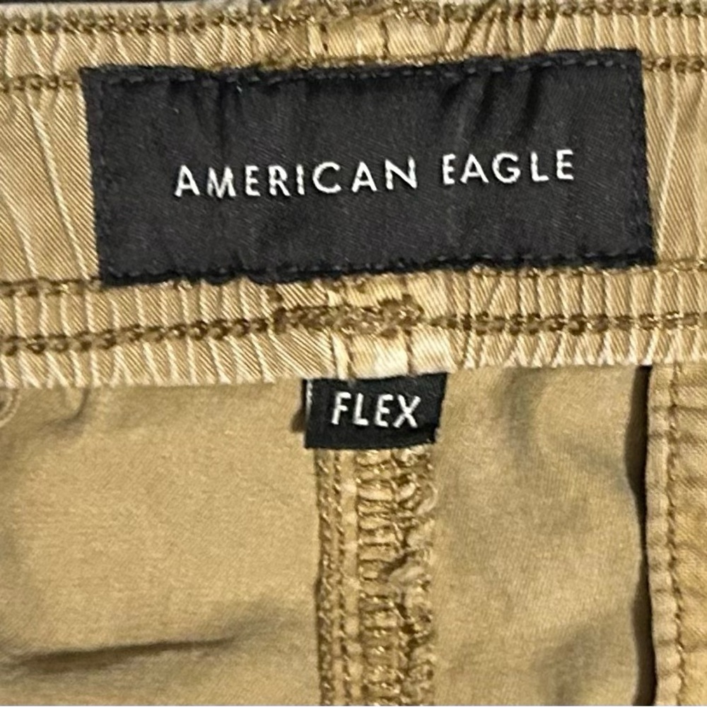 American Eagle Outfitters Men’s Flex Jogger Pants Small Tan Utility Workwear - Picture 3 of 6